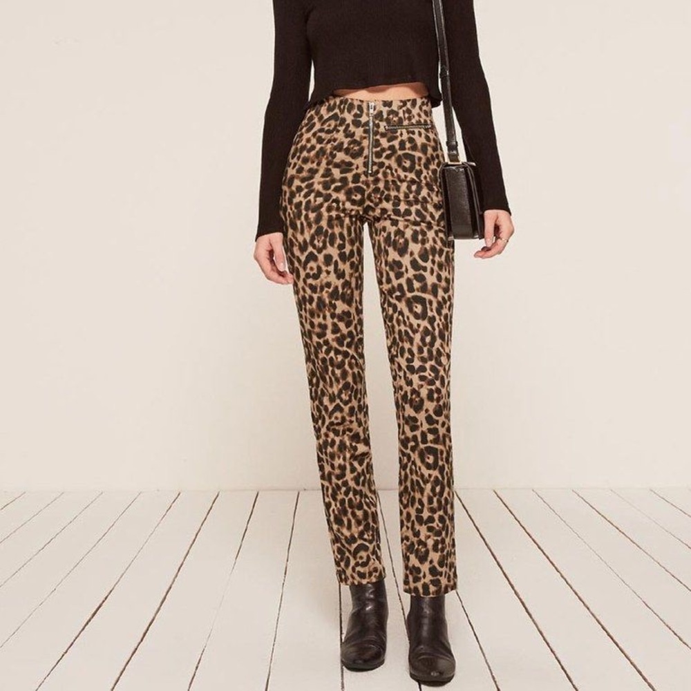 Reformation Leopard Braydon Pant